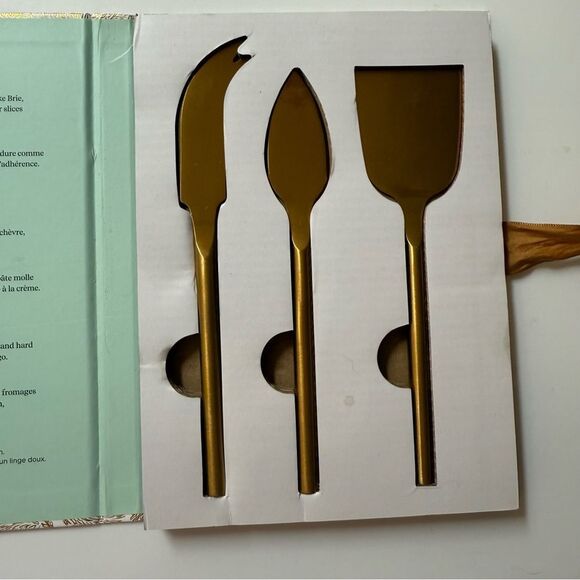Epicure gold brass tone cheese knives - Picture 2 of 7